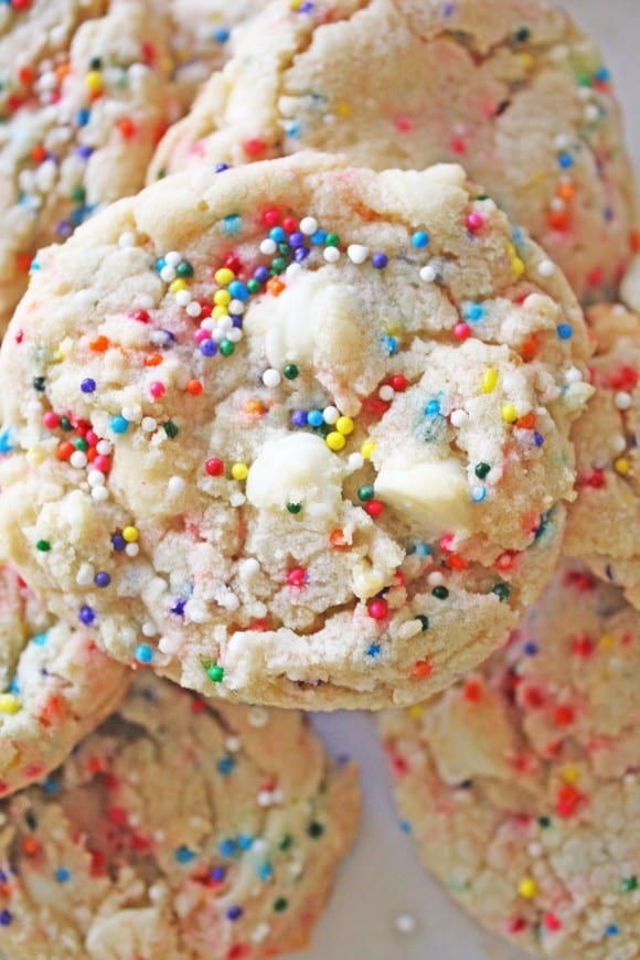 Cake Batter Confetti Cookie Recipe | CatchMyParty.com
