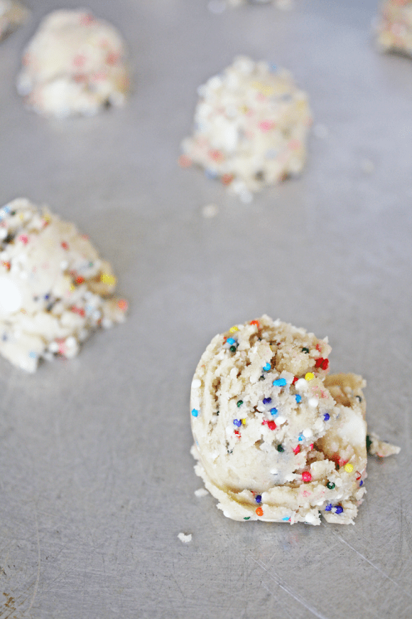 Scooping Confetti Cookies Recipe | CatchMyParty.com