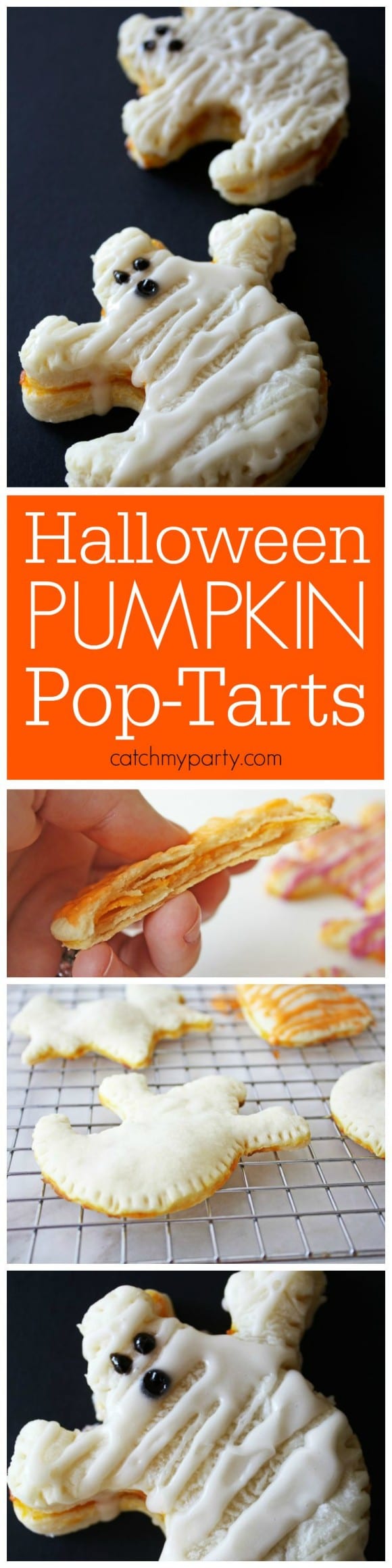 Learn to make these Halloween Pumpkin Pop-Tarts | CatchMyParty.com