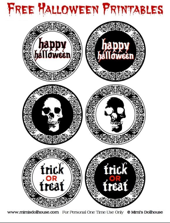 Free Creepy Halloween Printables | CatchMyParty.com