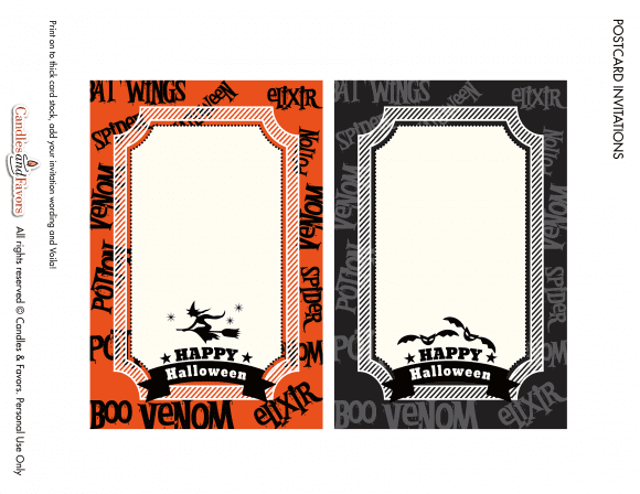 Halloween Printable Party Invitations | CatchMyParty.com