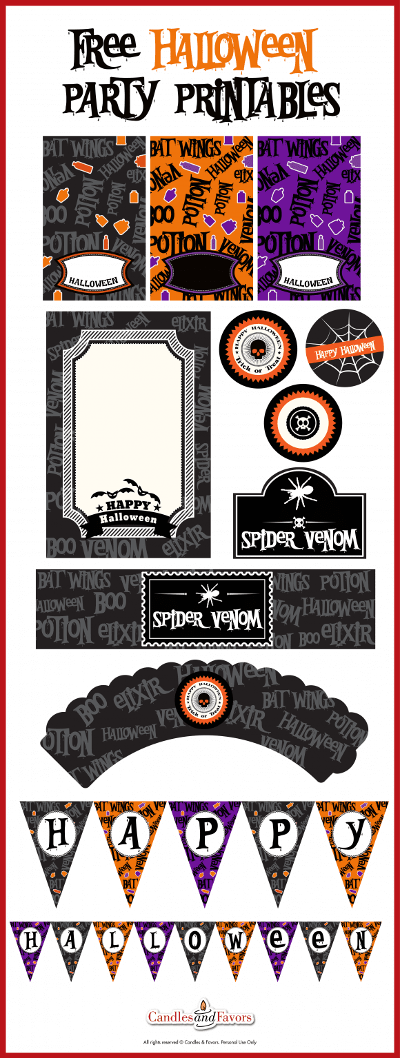 Venom & Potions Free Halloween Party Printables | CatchMyParty.com