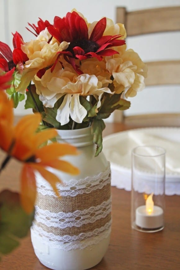 Mason Jar Centerpieces | CatchMyParty.com