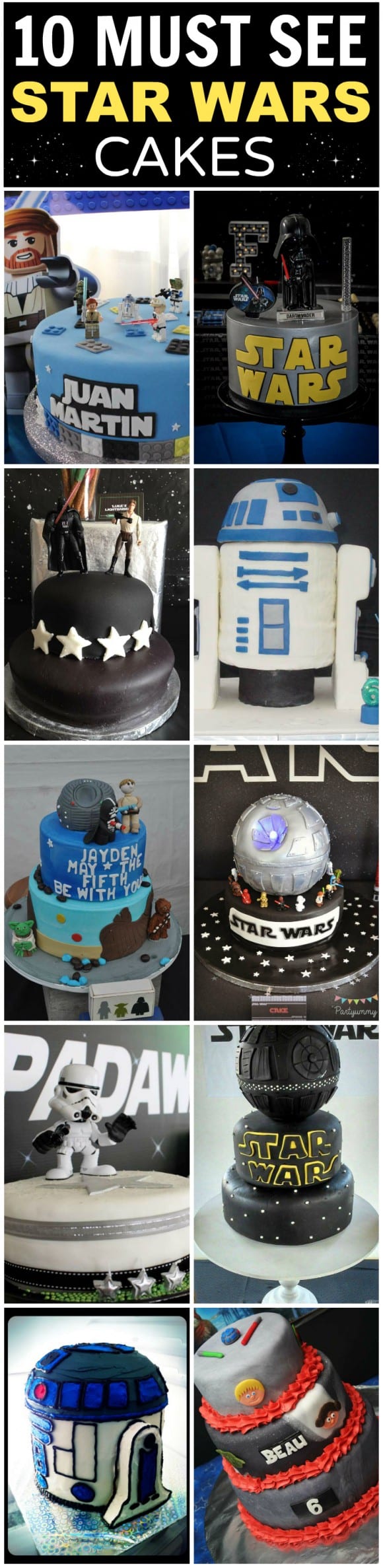 10 Must-See Star Wars Birthday Cakes -- Great inspiration for your Star Wars party! | CatchMyParty.com