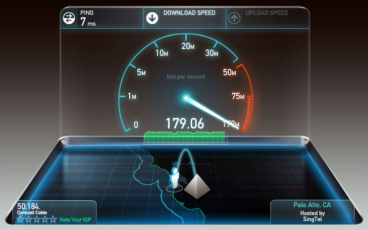 comcast download speed test