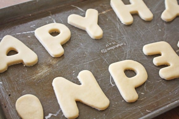 Making New Years Letter Cookies | CatchMyParty.com