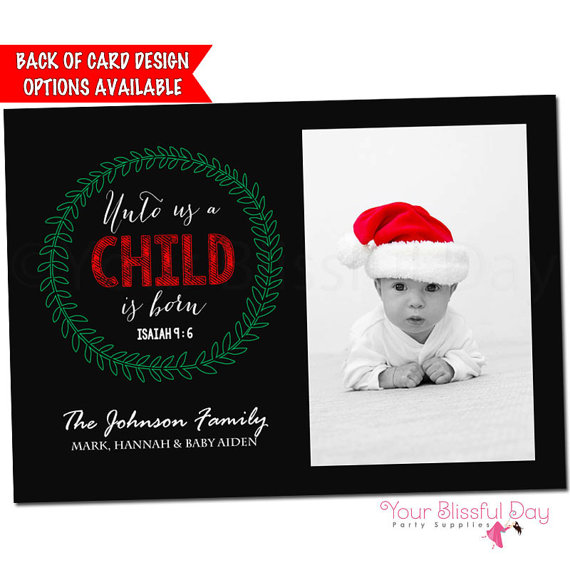 Baby Photo Christmas Card | CatchMyParty.com