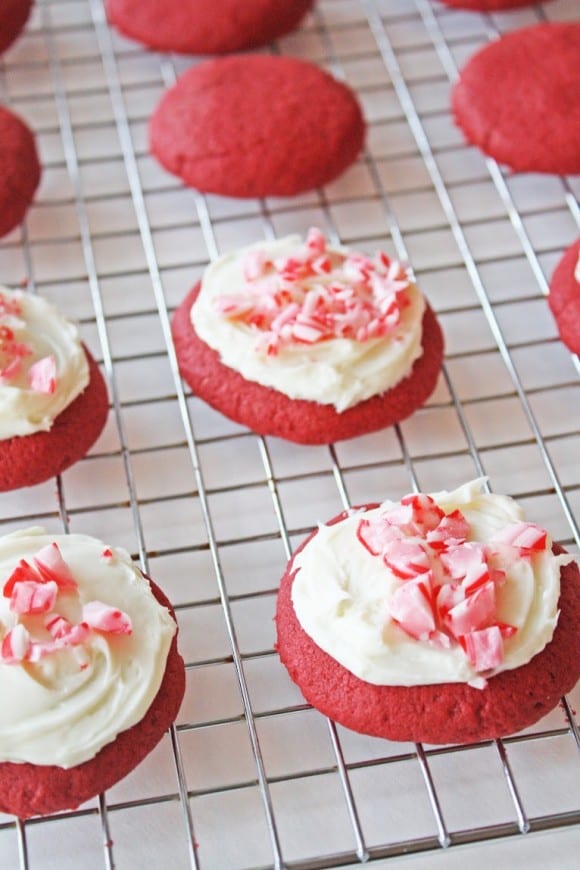 Festive Holiday Red Velvet Cookies | CatchMyParty.com