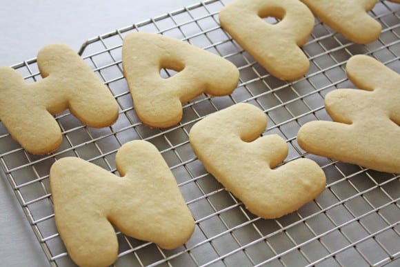 Making New Years Letter Cookies | CatchMyParty.com
