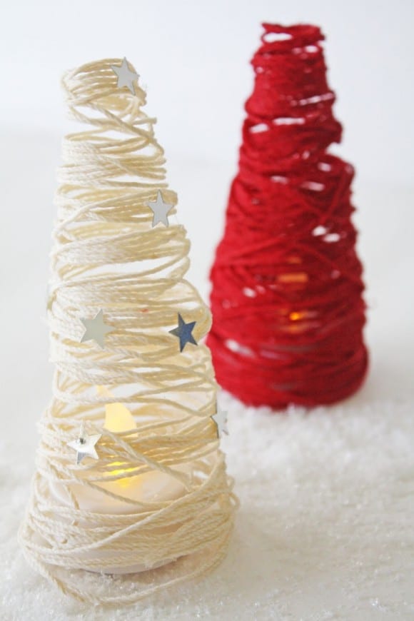 Hemp Cord Christmas Tree DIY | CatchMyParty.com