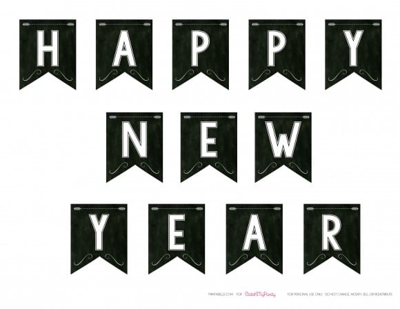Free Happy New Year Banner | CatchMyParty.com