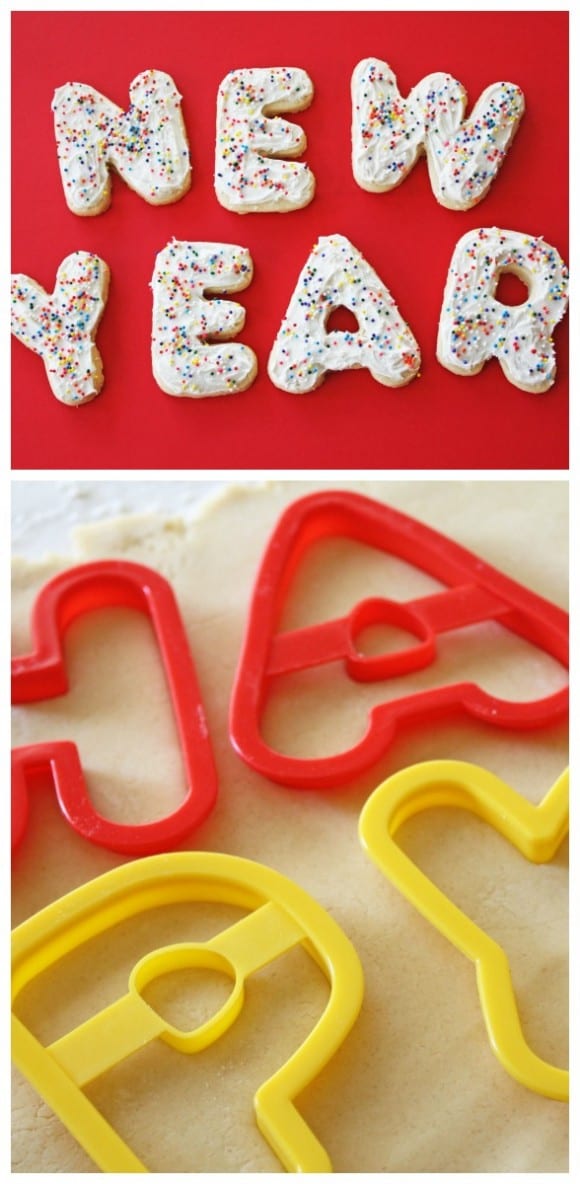 Happy New Year Letter Cookies| CatchMyParty.com