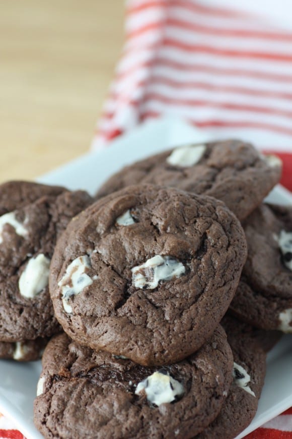 Chocolate Cake Batter Cookies With Cookies and Cream | CatchMyParty.com