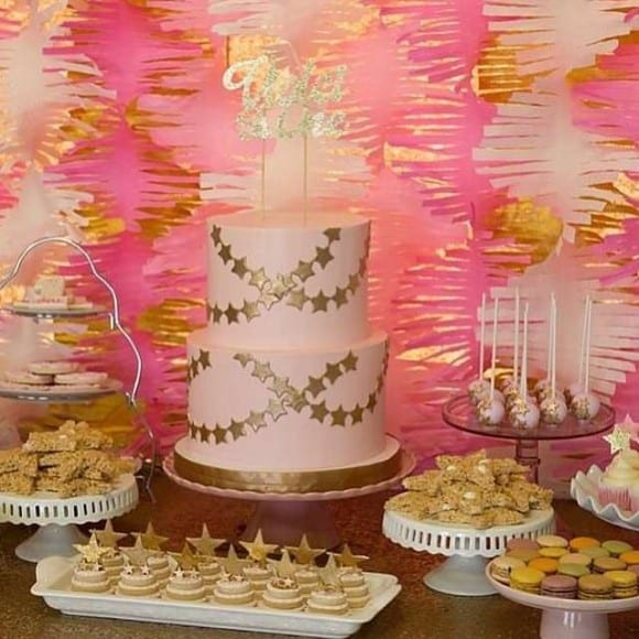 Pink and gold parties- 1st birthday| CatchMyParty.com
