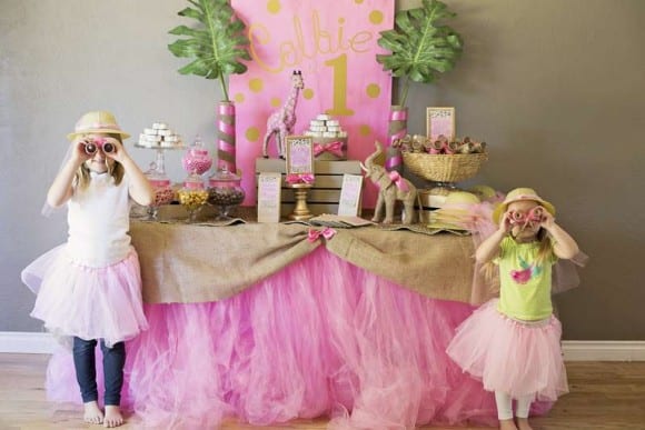 Pink and gold parties - safari birthday | CatchMyParty.com