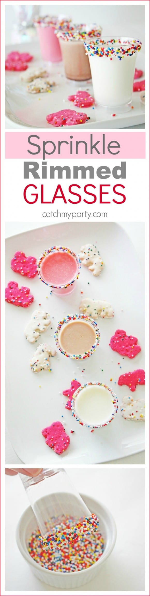 Sprinkle Rimmed Glasses | CatchMyParty.com