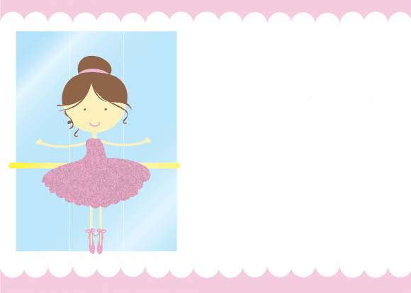 Free Ballerina Printable Invitation | CatchMyParty.com