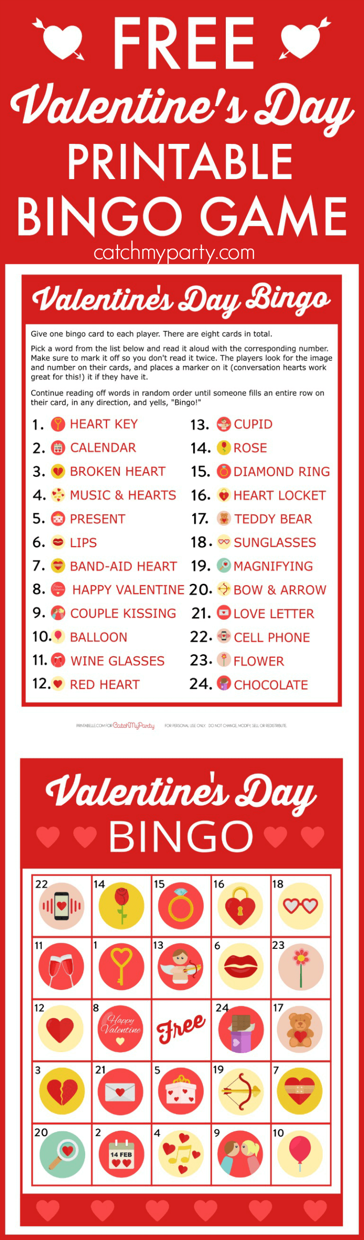 Printable Valentine Bingo Cards