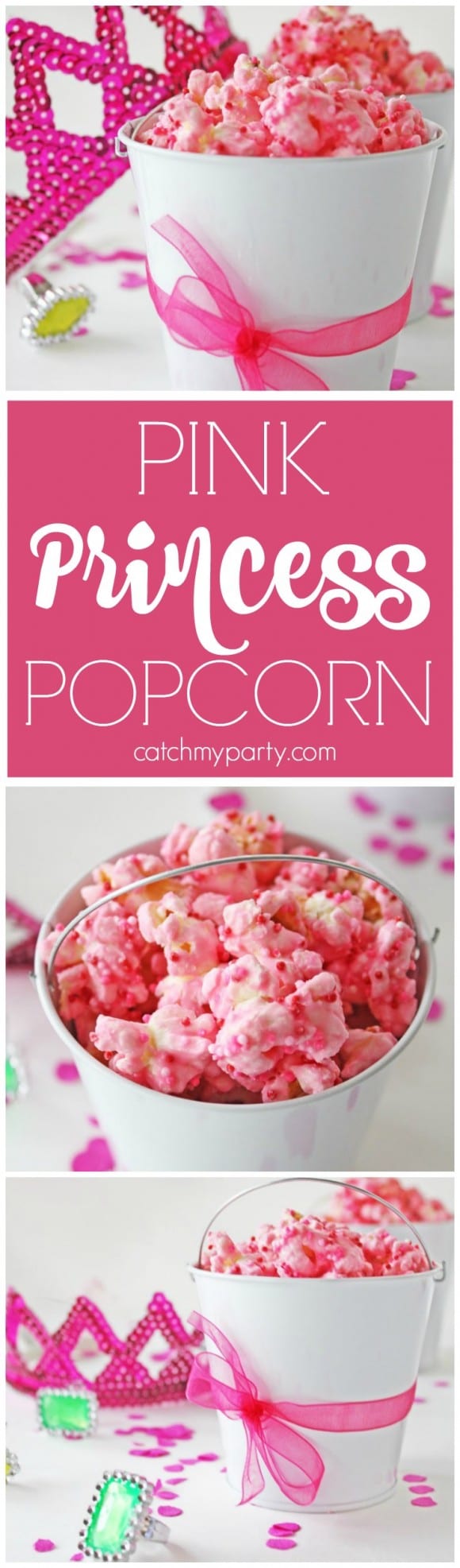 Pink princess popcorn | CatchMyParty.com