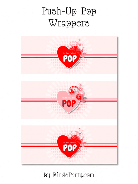 Free Valentine's Day Push Pop Printables | CatchMyParty.com