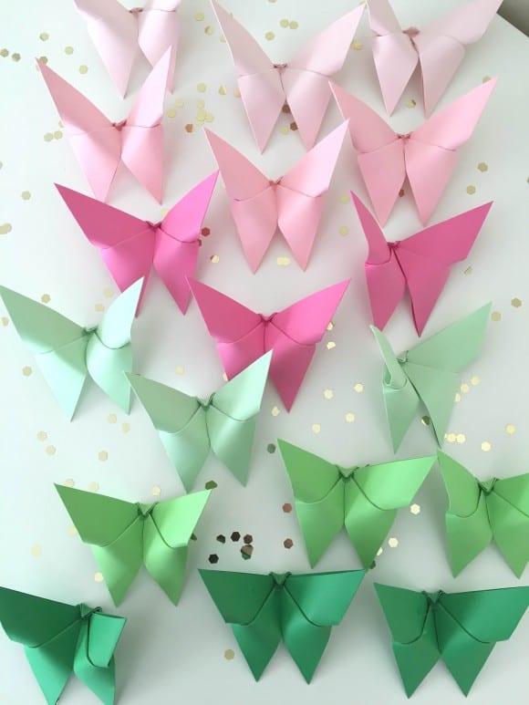 Glam Origami Butterflies | CatchMyParty.com