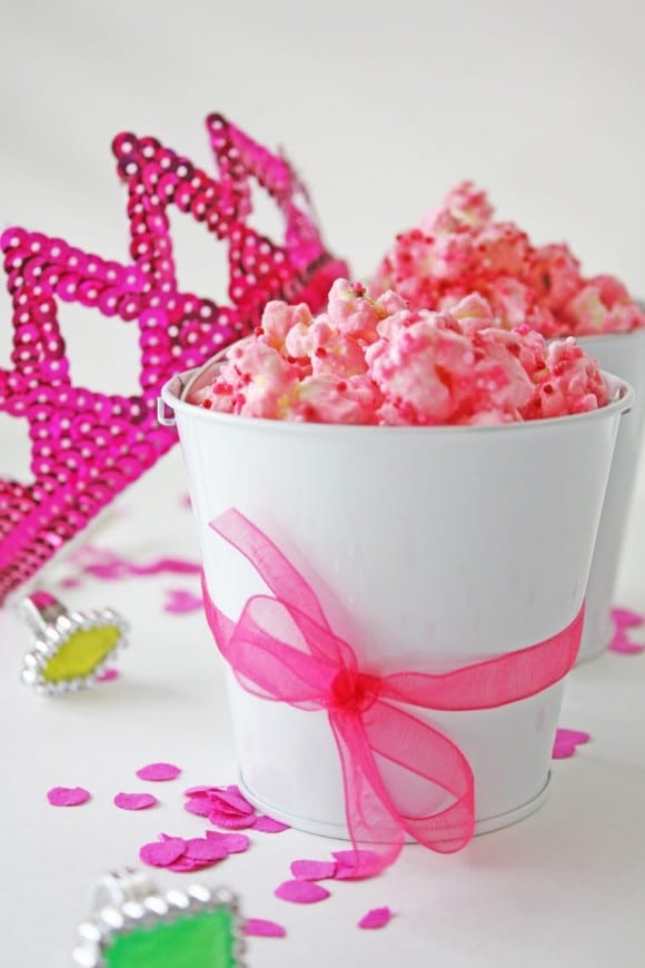 Pink Princess Party Popcorn | CatchMyParty.com