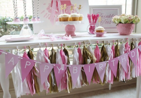 Ballerina Dessert Table + Free Printables | CatchMyParty.com