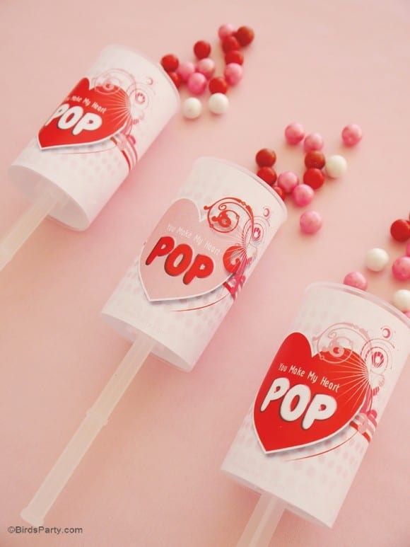 Free Valentine's Day Push Pop Printables | CatchMyParty.com