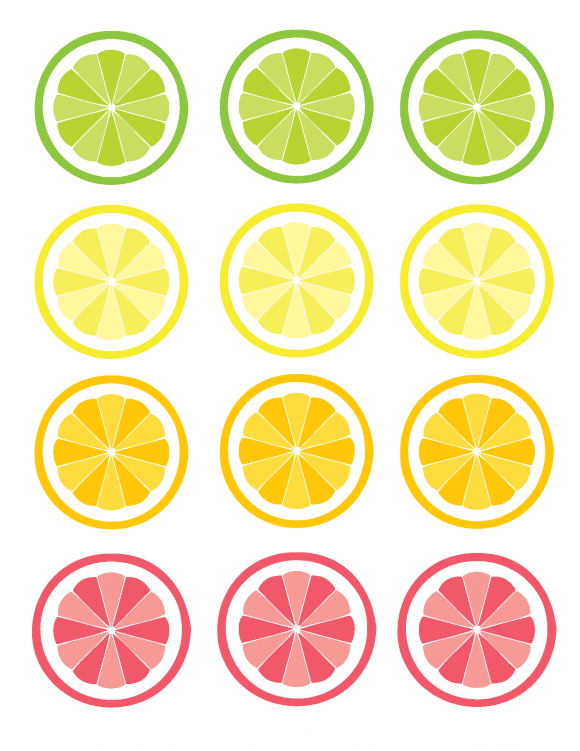 Fruit Slices Straw Toppers Free Printables | CatchMyParty.com
