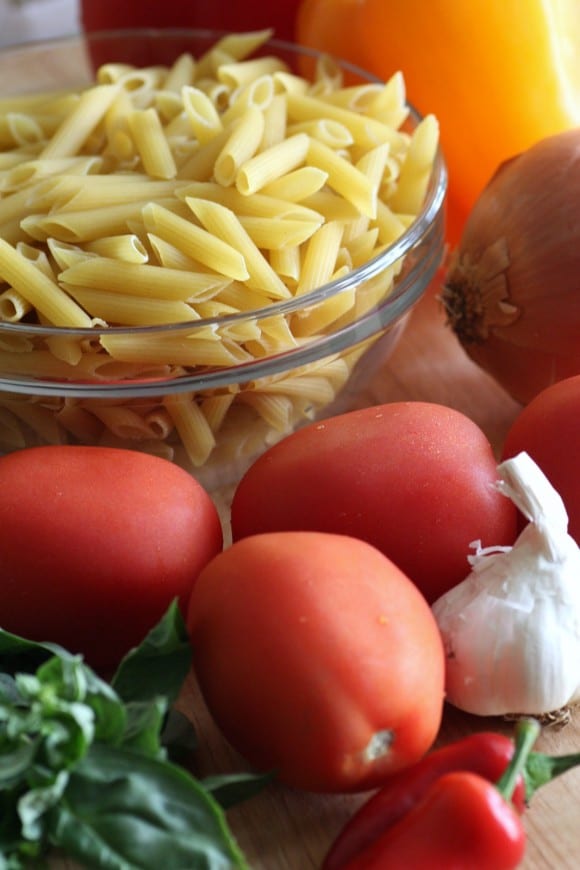 Pasta Arrabiata Ingredients | CatchMyParty.com