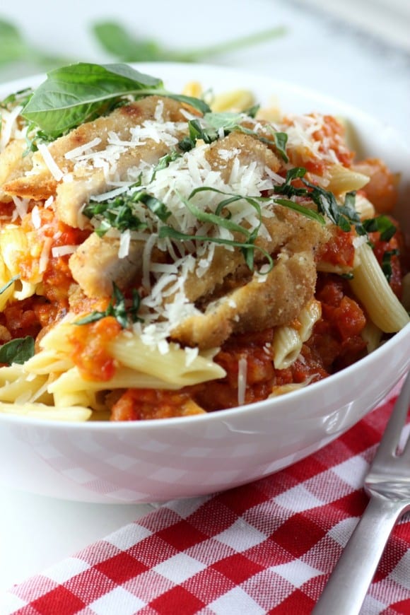 Pasta Arrabiata With Chicken Recipe | CatchMyParty.com