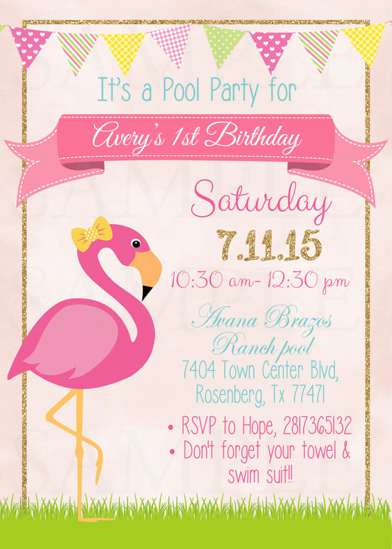 Pool party invitations | Catchmyparty.com