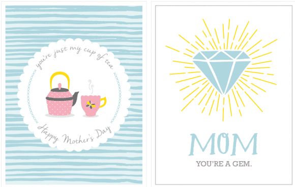 10 Free Printable Pastel Mother's Day Cards | CatchMyParty.com