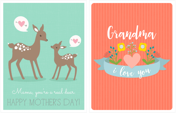 10 Free Printable Pastel Mother's Day Cards | CatchMyParty.com