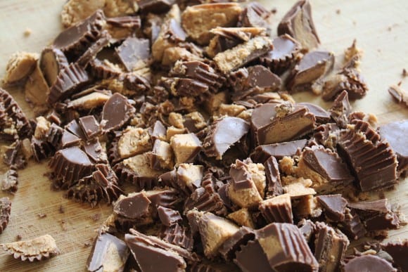 Chopped up Reese's Peanut Butter Cups | CatchMyParty.com