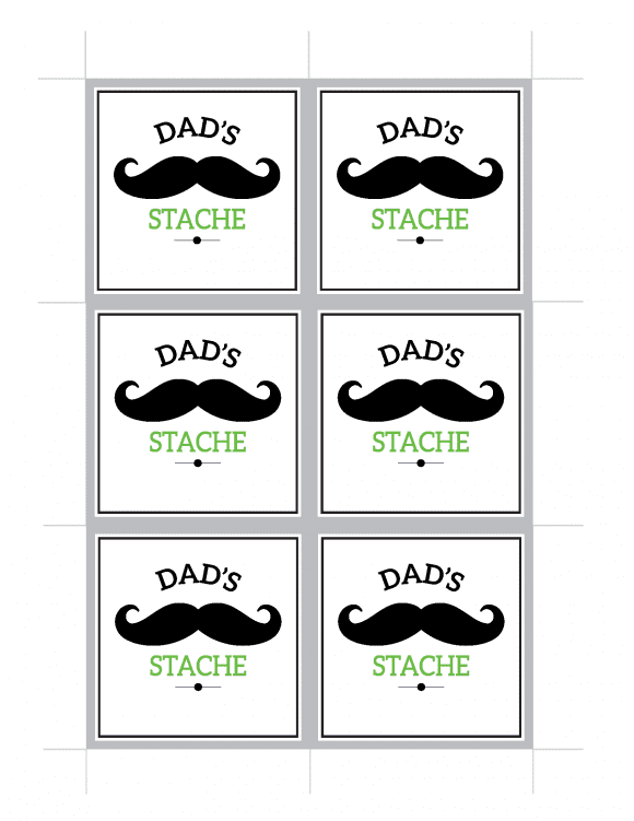 Dad 'Stache' Father's Day Printable | CatchMyParty.com