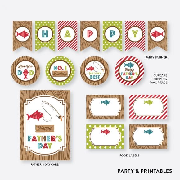 I Love Fishing Father's Day Free Printables | CatchMyParty.com