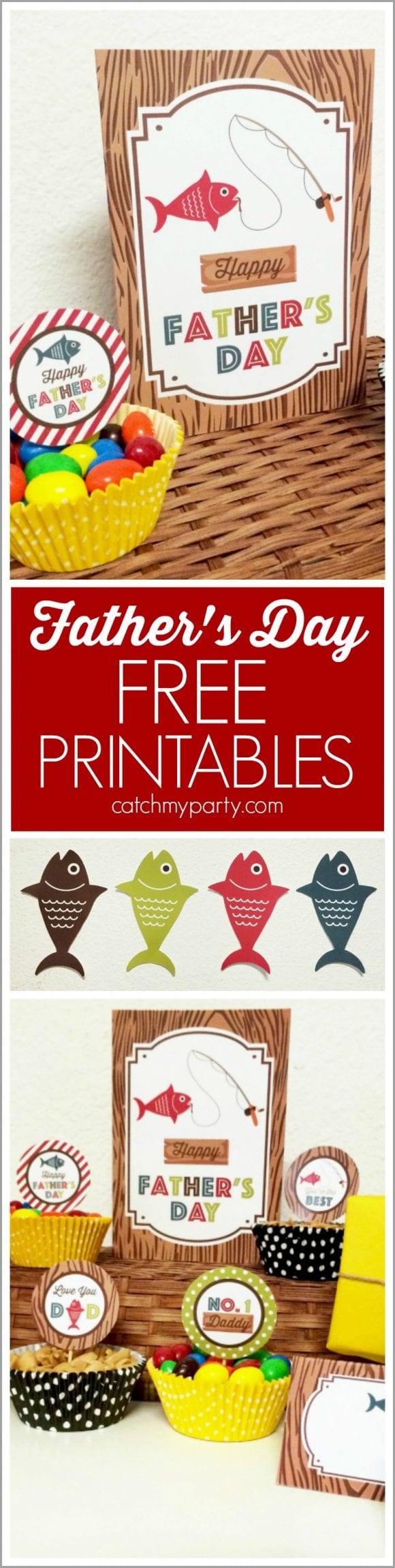 I Love Fishing Father's Day Free Printables | CatchMyParty.com