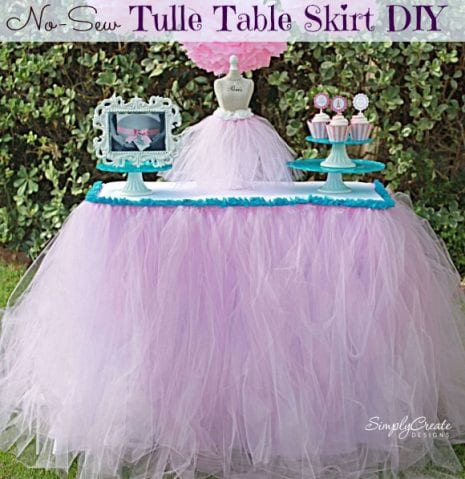 no-sew-tulle-table-skirt-diy | Catchmyparty.com