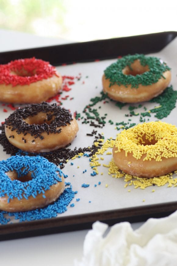 Making Olympic Donuts | CatchMyParty.com