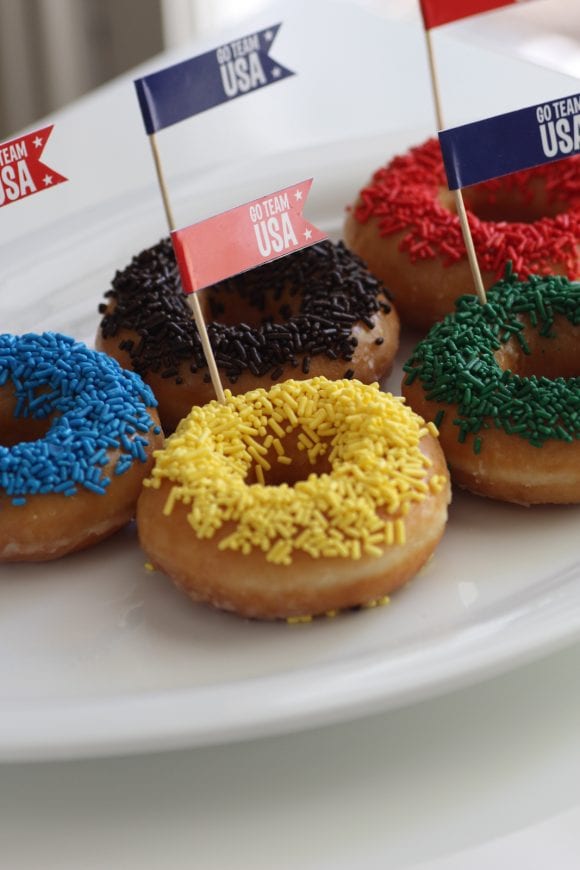 Olympic Donuts + Free Printables | CatchMyParty.com
