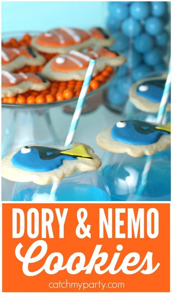 Dory & Nemo Cookies DIY | CatchMyParty.com