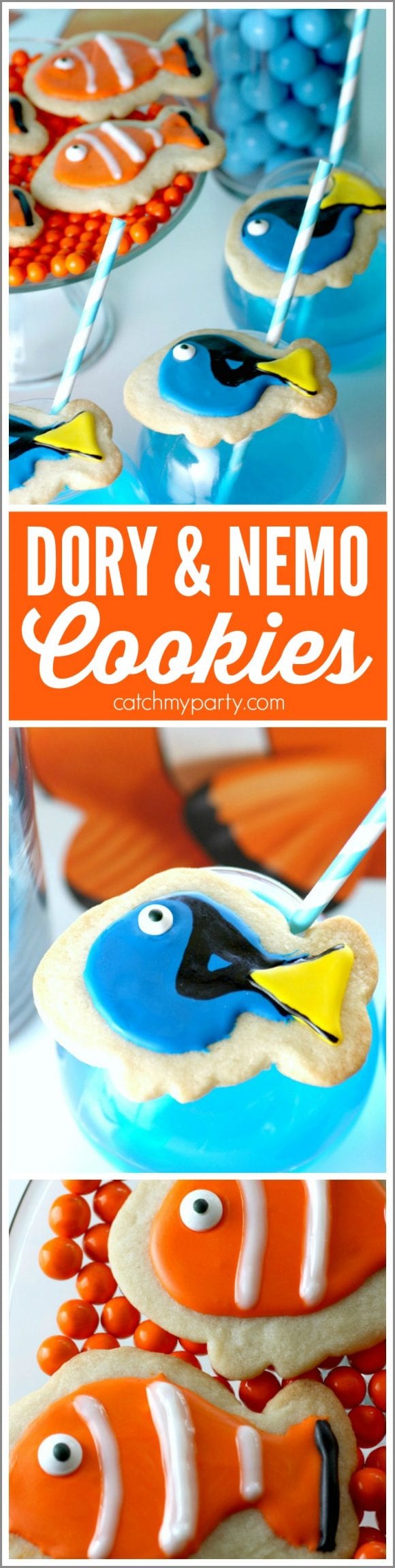 Finding Dory & Finding Nemo Cookies | CatchMyParty.com