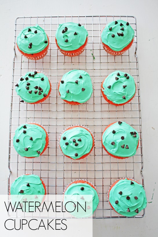 Watermelon Cupcakes | CatchMyParty.com