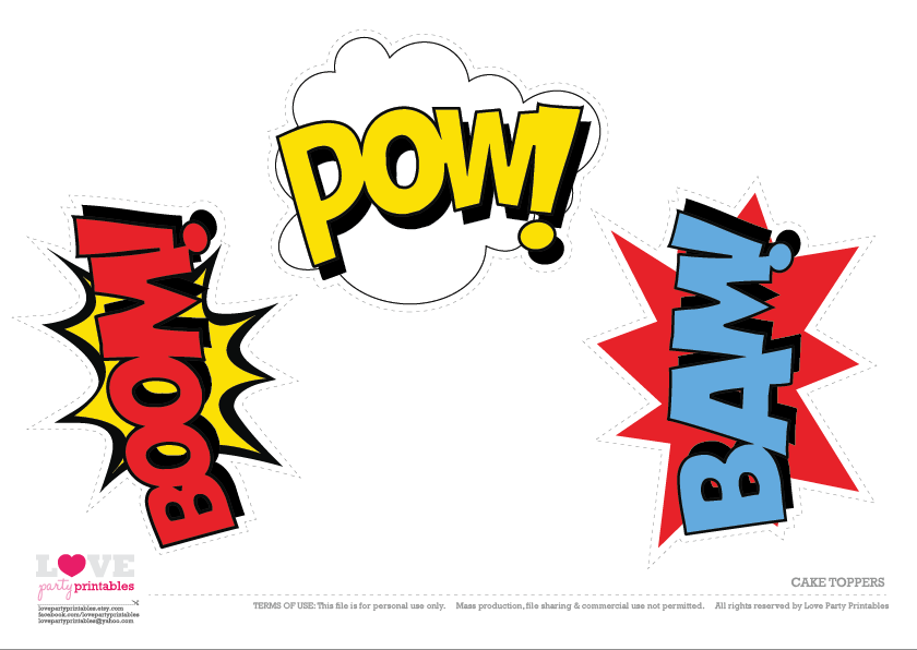 superhero templates printable