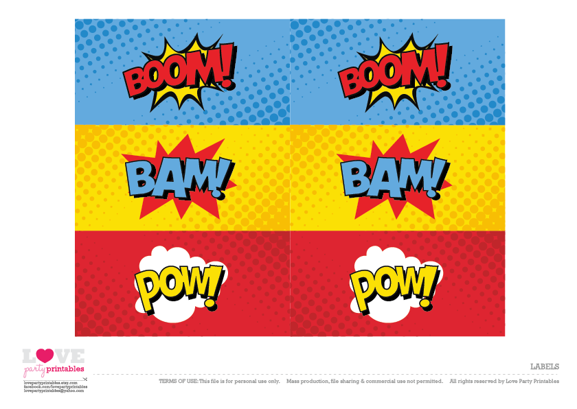 Download These Awesome Free Superhero Party Printables! Catch My Party