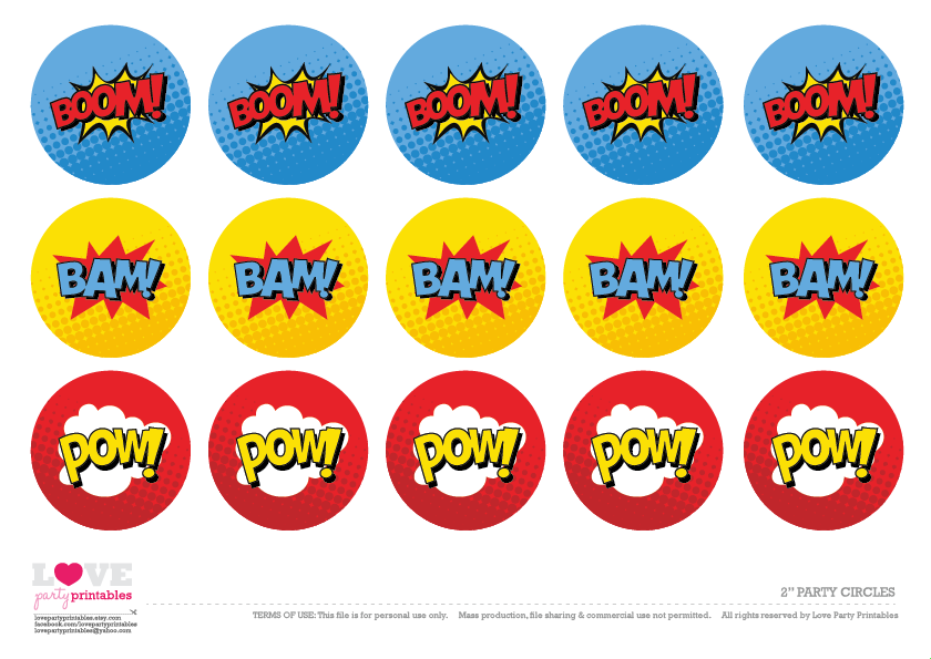 superhero-party-theme-free-printables-in-a-variety-of-sizes