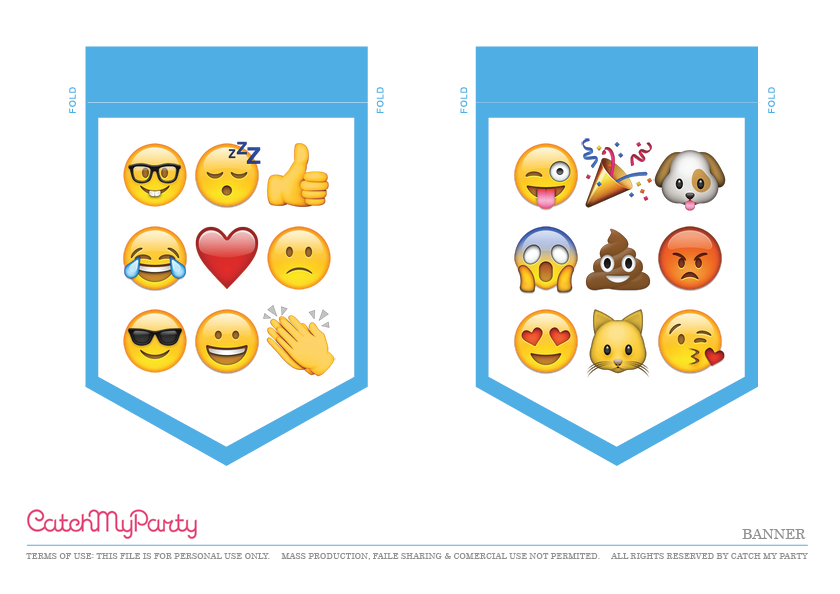 Free Emoji Party Printables For An Amazing Party Catch My Party