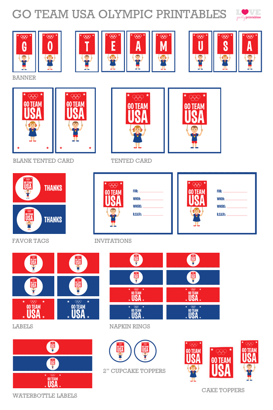 Free Olympic Games Party Printables | CatchMyParty.com