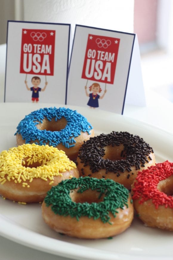Olympic Games Sprinkle Donuts | CatchMyParty.com